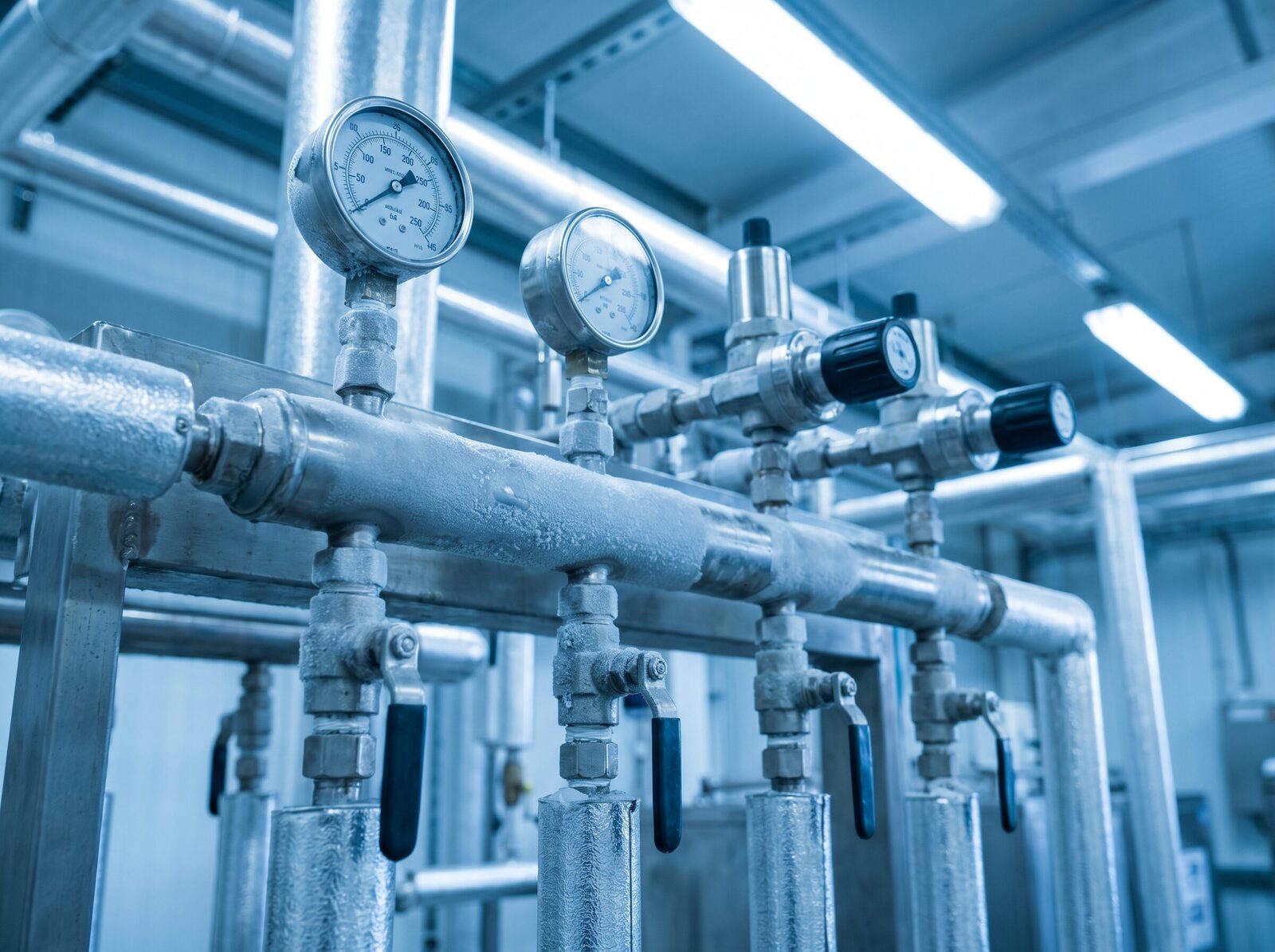 Cryogenic system components — valves, regulators, level gauges