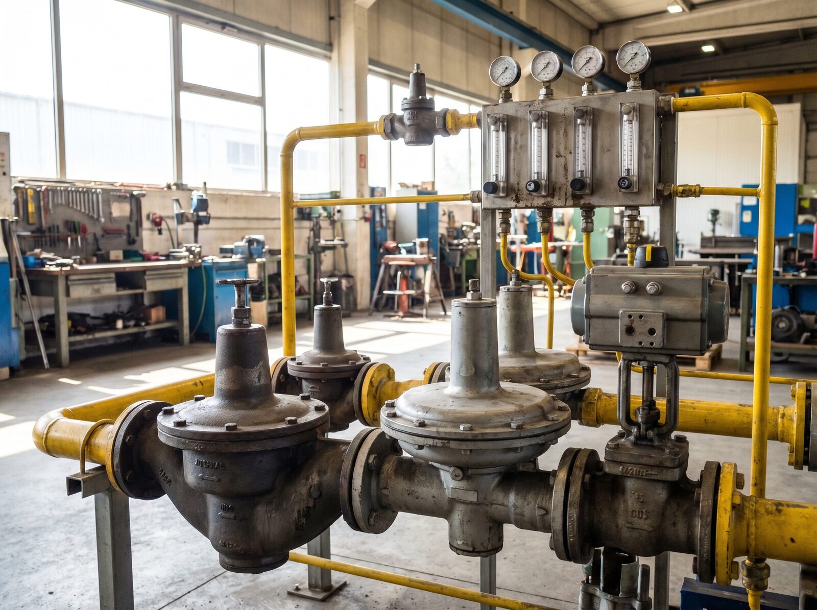 Gas control and pressure equipment for industrial gas applications